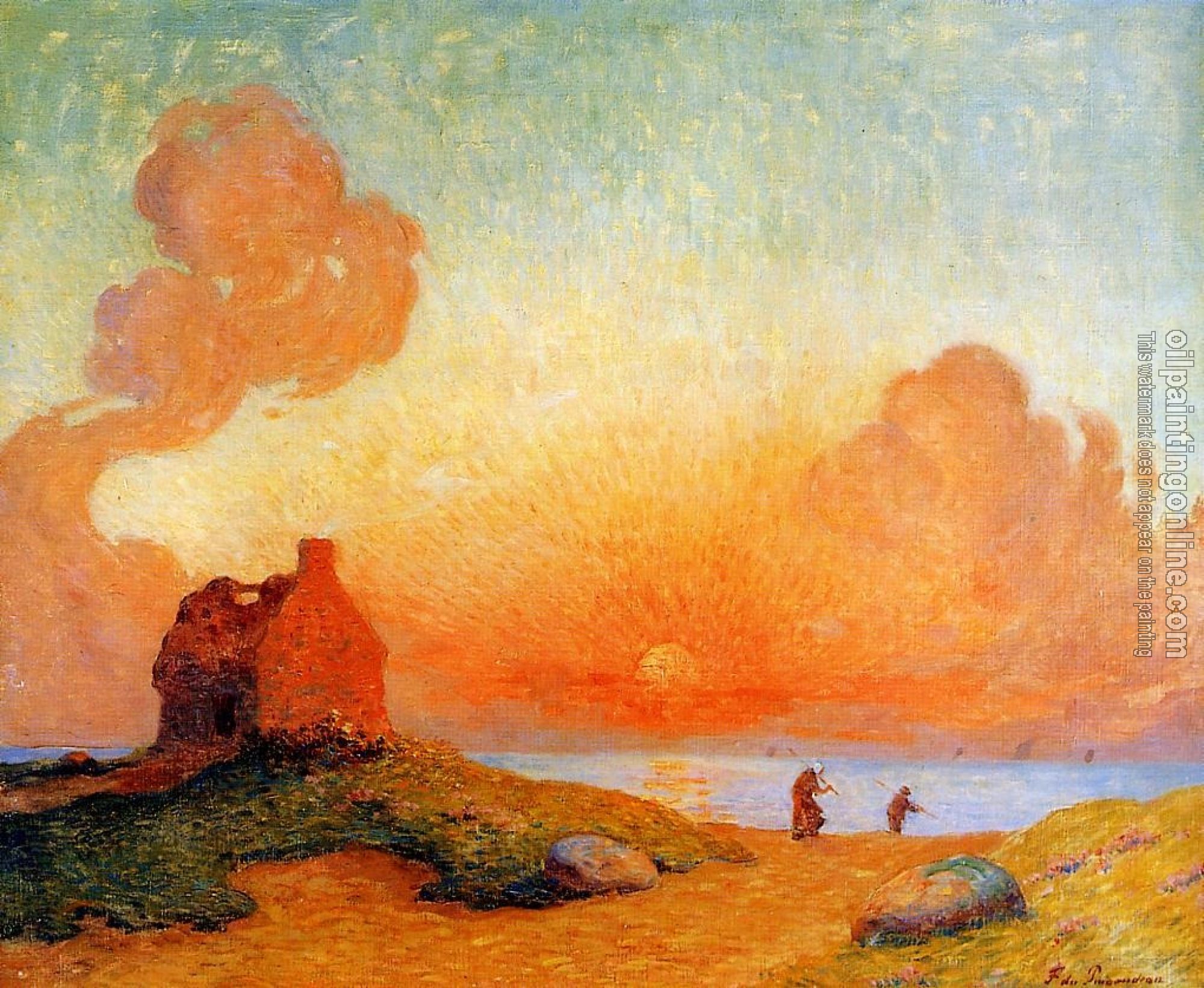 Ferdinand Loyen Du Puigaudeau - Sunset by the Sea, Brittany